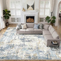 12x15 Area Rugs Washable Rug: Living Room Large Abstract Modern Soft Stain by LOONGRUG