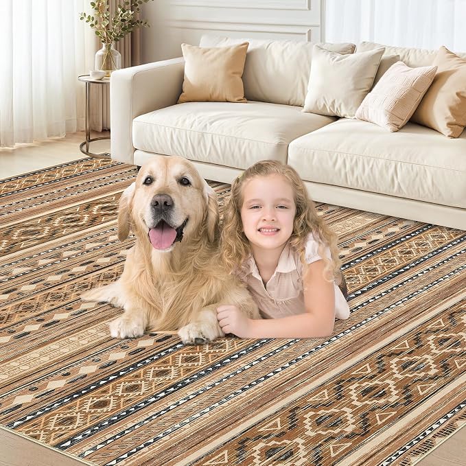cotiled 7x9 Area Rugs Living Room Rug: Washable Boho Rugs - Image 5