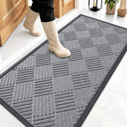 OLANLY Front Door Mat Outside Entrance 47x23, Heavy Duty Sturdy Natural Rubber by OLANLY