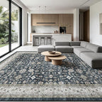 Ashen Washable 10x14 Area Rugs for Living Room, Dining Room Rugs for Under Table - Image 9
