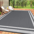 HappyTrends, Outdoor Rug, Patio Rug, Reversible Portable Plastic Straw Rug by HappyTrends