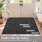 BEQHAUSE Dirt Trapper Door Mat 32" x 48", Non-Slip Washable Doormats Entrance - Image 2