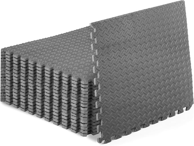 ProsourceFit Exercise Puzzle Mat 1/2-inch, EVA Interlocking Foam Floor Tiles by ProsourceFit