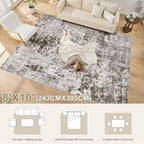 DMOYEST 8x10 Area Rug for Living Room, Washable & Non Slip Large Indoor Carpet - Image 2