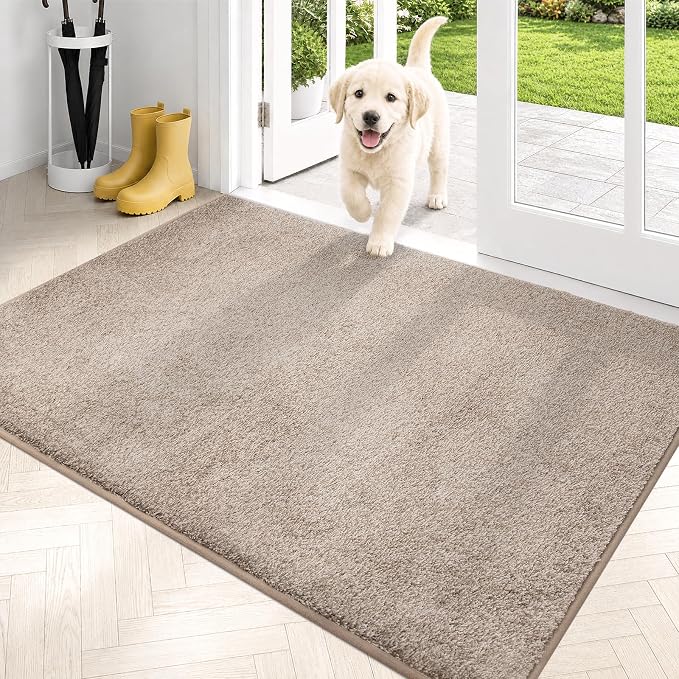 PURRUGS Dirt Trapping Door Mat 31.5" x 47", Non-Slip Machine Washable Entryway by PURRUGS