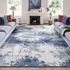 Blue Washable Rug 6x9 Area Rugs by Acapet
