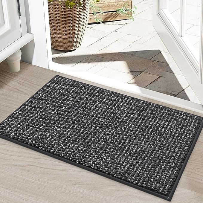 BEQHAUSE Dirt Trapper Door Mat 20" x 32", Non-Slip Washable Doormats Entrance by BEQHAUSE