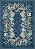 GarveeHome Zebra Teal Washable Rugs 5x7 - Image 4