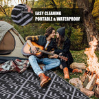 HUGEAR Outdoor Plastic Straw Rug, Waterproof Outdoor Rugs - Image 3