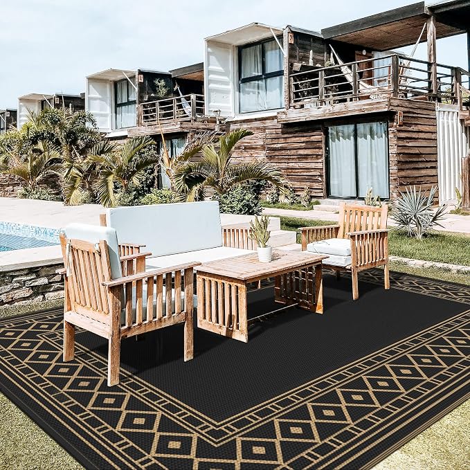 GENIMO Outdoor Rug Waterproof for Patio Decor, Outside Area Mat for Rv - Image 2