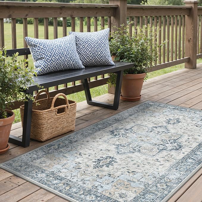 GENIMO Outdoor & Indoor Area Rug 2'x 3', Waterproof, Non-Shedding, Easy Cleaning - Image 2