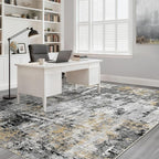 10x12 Area Rug Living Room: Washable Large Abstract Neutral Modern Soft Rug - Image 6