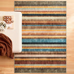 jinchan 5x7 Area Rug Modern Striped Rug Washable Rug Soft Large Indoor Floor - Image 9