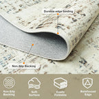 9x12 Area Rugs for Living Room Washable Rug: Anti-Skid Abstract Modern Living - Image 4
