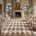 PureCozy Brown 9x12 Area Rug for Living Room Washable Non Slip Neutral Soft by PureCozy