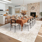 Rugxara 10x14 Extra Large Washable Area Rug, Soft Neutral Vintage Boho Rug - Image 3