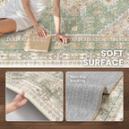 zesthome 10x14 Area Rugs, Stain Resistant Washable Rug, Ultra-Thin Rugs - Image 6