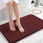 OLANLY Small Bathroom Rugs 24x16, Soft Absorbent Chenille Bath Rugs, Rubber by OLANLY