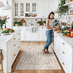 4x5 Washable Kitchen Entryway Rug – Non-Slip Soft Low Pile Indoor Carpet - Image 3