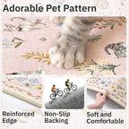 Soalmost Cat 4x6 Area Rugs for Baby Girl Nursery, Machine Washable Animal - Image 7