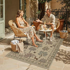 HUGEAR 3x5 Jute Outdoor Indoor Rug Washable Linen Textured Weave High Traffic - Image 2