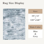 10x14 Area Rug Living Room – Washable Large Neutral Modern Abstract Soft Low - Image 2