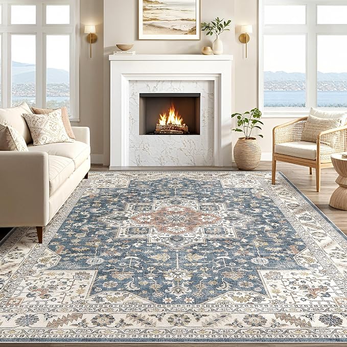 Vintage Living Room Area Rug 6x9 - Image 5