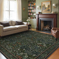 GENIMO 9x12 Washable Area Rug, Non-Slip Vintage Boho Floral Carpet, Soft by GENIMO