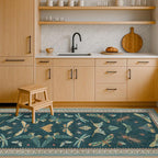 Hazo Haus Brown and Green Kitchen Sink Runner Rug 2x5 by HazoHaus