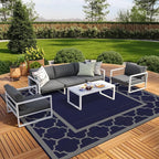 GENIMO 10 'x10 ' Outdoor Rug for Patio Clearance, Waterproof Indoor Outdoor by GENIMO