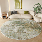 Green Round Rugs 6ft Washable Circle Area Rug by Acapet