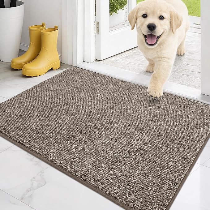PURRUGS Dirt Trapping Door Mat 20" x 31.5", Non-Slip Machine Washable Entry Rug by PURRUGS