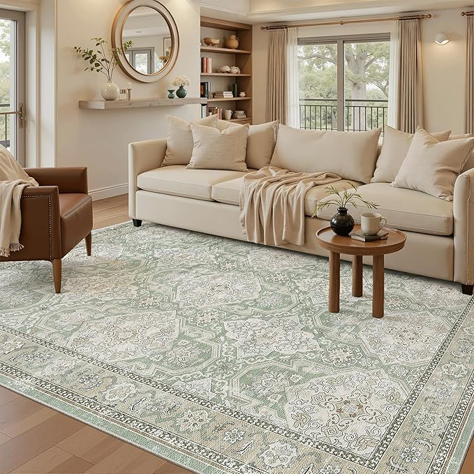 Soalmost 6x9 Area Rug for Living Room Washable 6x9 Rug Non-Slip Modern Rugs for by Soalmost