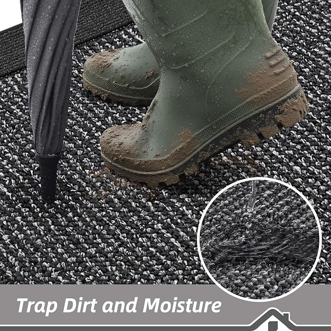BEQHAUSE Indoor Door Mat 24" x 60", Dirt Trapper Door Mats Non-Slip Entryway - Image 3