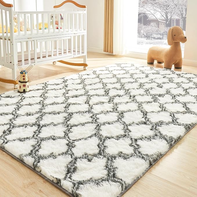 Litanika 4x6 Geometric Shag Area Rug - Image 4