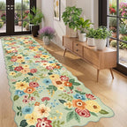 DUKINO 3x10 Washable Runner Rug, Non Slip Floral Ultra Soft Runner - Image 3