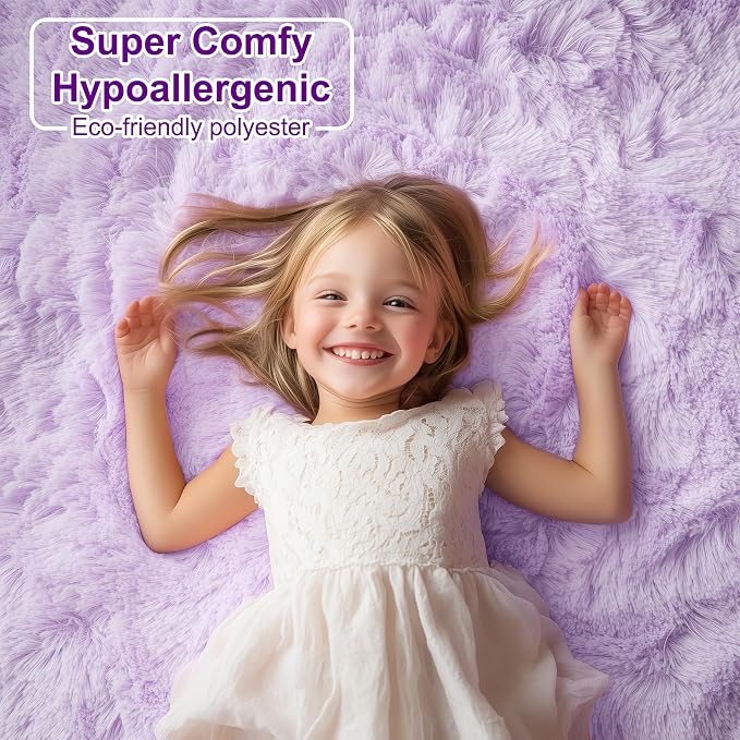 PAGISOFE Soft Purple 5' x 8' Rugs - Image 2
