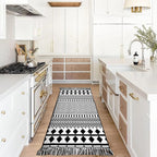 IOHOUZE Kitchen Hallway Runner Rug -2'x6' Boho Black White Entryway Runner Rugs - Image 2