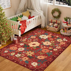 DUKINO 3x5 Area Rug, Floral Rugs by DUKINO