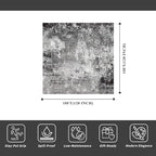 10x10 ft Square Living Room Rug – Washable Modern Abstract Area Rug - Image 2