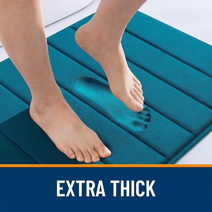 OLANLY Memory Foam Bath Mat 40x24, Super Soft Absorbent Bathroom Rugs, Quick Dry - Image 6