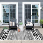 IOHOUZE Black Boho Area Rug - Image 3