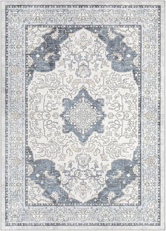 cotiled 4x6 Area Rug Machine Washable Vintage Carpet - Image 9