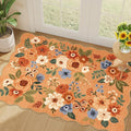 DUKINO 2x3 Entryway Rug, Floral Washable Indoor Door Mat by DUKINO
