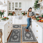3-Piece Non-Slip Machine Washable Kitchen Rug Set - Image 3