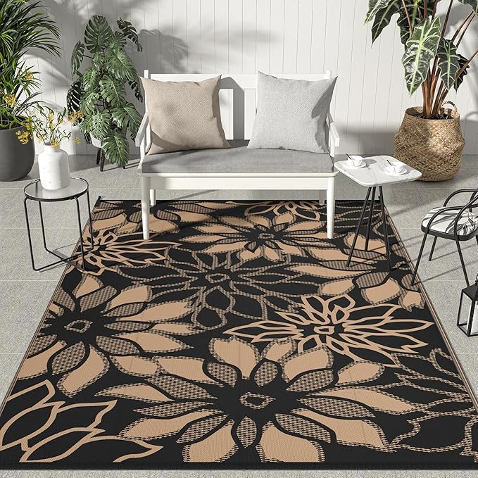 GENIMO Outdoor Rug Waterproof for Patio Decor, Large Area Rugs Mats for RV by GENIMO