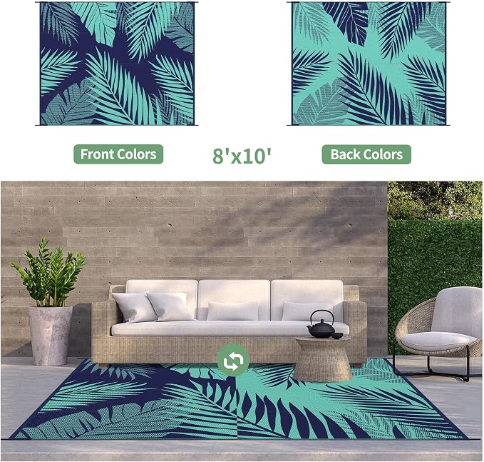 GENIMO Outdoor Rug 8' x 10' Waterproof - Image 2