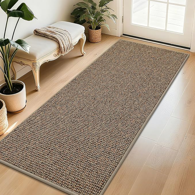 BEQHAUSE Dirt Trapper Door Mat 32" x 72", Non-Slip Washable Doormats Entrance by BEQHAUSE