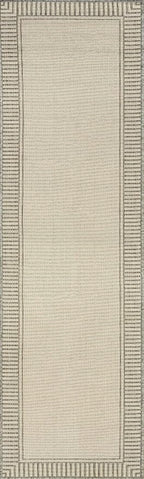 Nuloom Asha Light Grey/Ivory, Striped Border, Soft and Cozy, High Traffic - Image 3