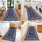 HEBE Washable Hallway Runner Rug 2'x 6' Non Slip Kitchen Rugs Runner, Low Pile - Image 7